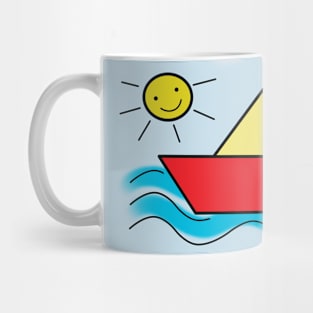 Cartoon boat Mug